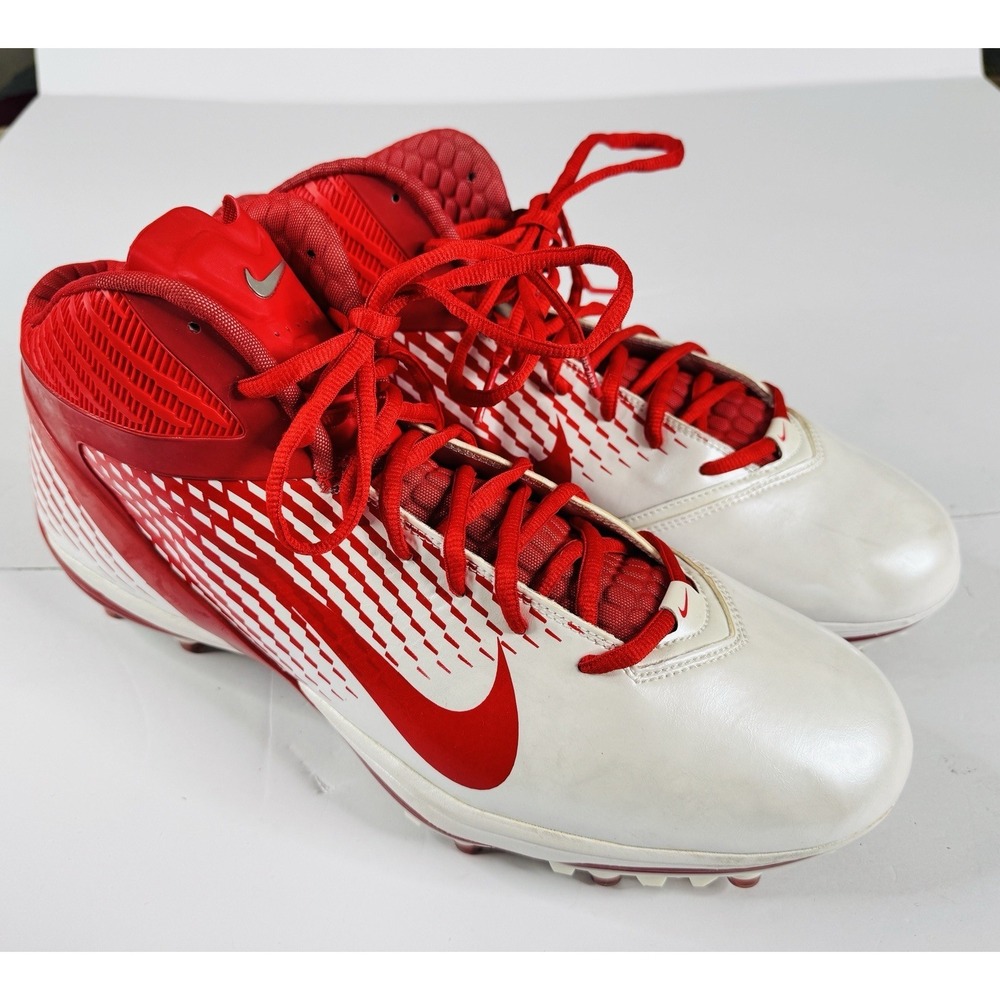 Nike | Alpha Talon Menace Elite TD Sz 14 | Chiefs | Red White Team Issued Cleats